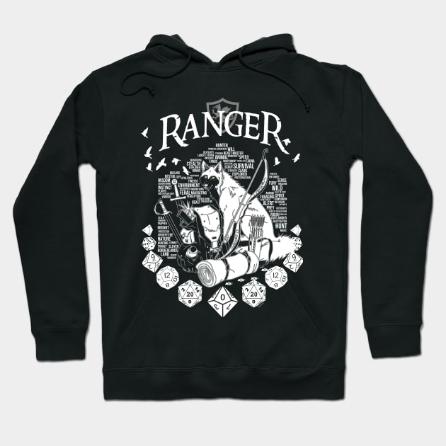 RPG Class Series: Ranger - White Version Hoodie by Milmino